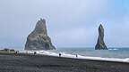 Reynisrangar iconic basalt sea stacks